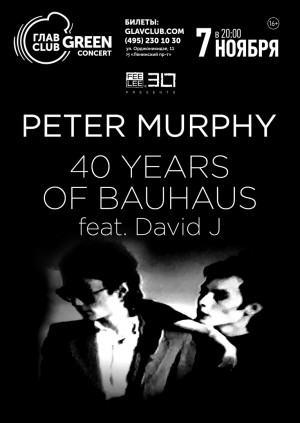 Peter Murphy. 40 лет группе Bauhaus